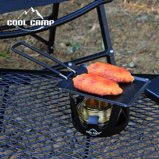 超小不粘烧烤盘方形烤肉盘牛排烤盘铁板烧户外露营便携纯铁煎烤盘