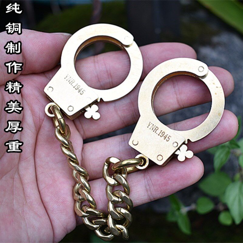 惩罚新款钥匙迷固金器纯铜新奇特夫E妻圈你小手铐手指铐脚趾铐定
