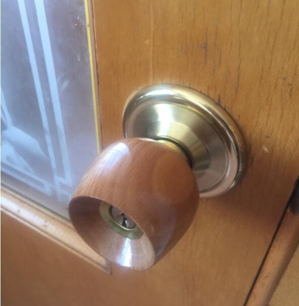 球形门锁圆锁房门锁室内球型门锁球形锁通用型室内园锁具榉木球锁