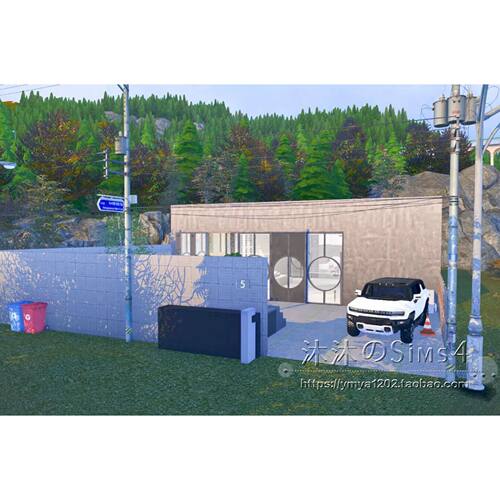 模拟人生4CC房屋mod|concrete|1卧1卫|住宅一套带家具|30x20|#259