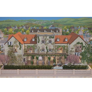 模拟人生4CC房屋mod|布莱彻斯特大学宿舍|4卧3卫带家具|30x20|#10