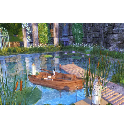 模拟人生4CC房屋mod|废墟中的野餐|湖畔拍照|剧场场地|30x30|#184