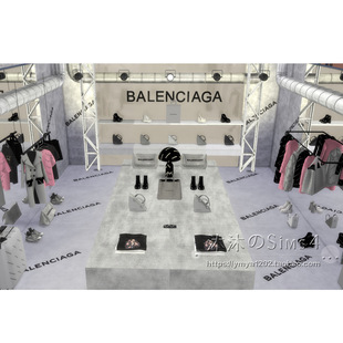 模拟人生4CC房屋mod|服装店|可经营零售店一套带家具|30x30|#467