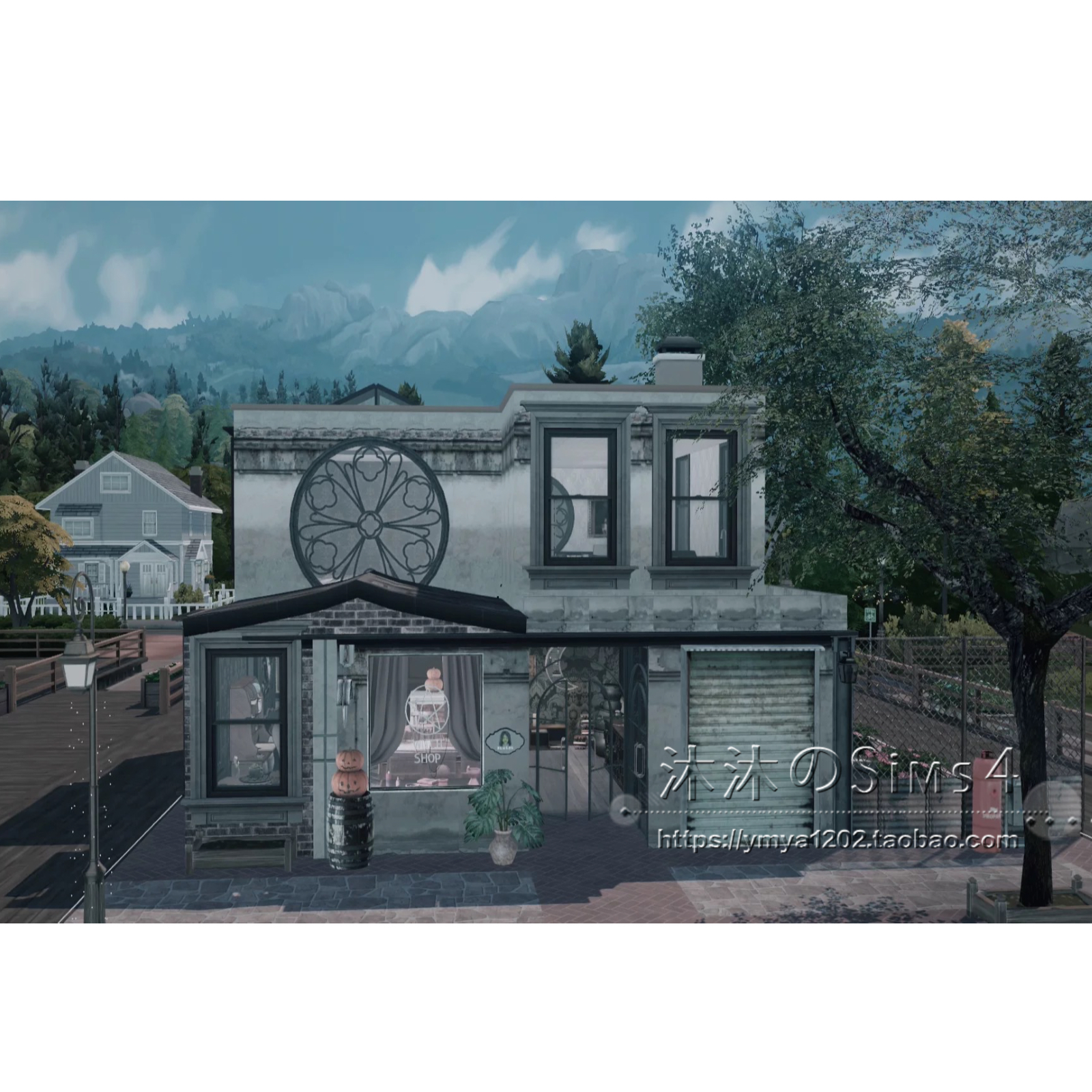 模拟人生4CC房屋mod|塔罗牌小屋|2卧1卫零售商住带家具20x15|#278