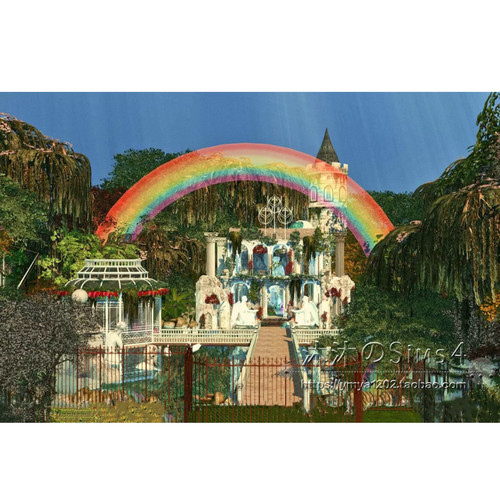 模拟人生4CC房屋mod|DreamON|废墟公园拍照一套带家具|64x64|#306