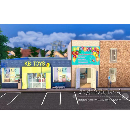 模拟人生4CC房屋mod|玩具店&生日宴|可零售一套带家具|40x30|#117