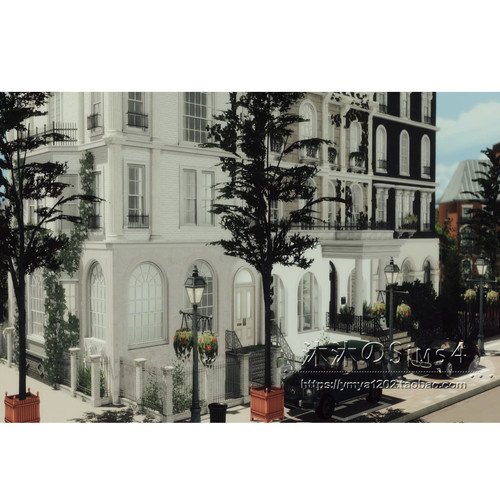 模拟人生4CC房屋mod|联排别墅|4卧4卫|住宅一套带家具|50x40|#182