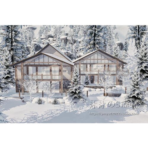 模拟人生4CC房屋mod|圣莫里茨|3卧2卫|度假住宅带家具|50x50|#349