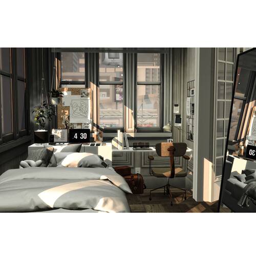 模拟人生4CC房屋mod|NYC纽约小公寓|三米舒诺|71考佩柏公寓|#247