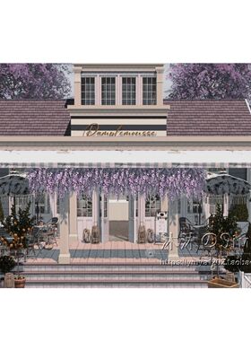 模拟人生4CC房屋mod|Pamplemousse咖啡厅|一套带家具|20x20|#460