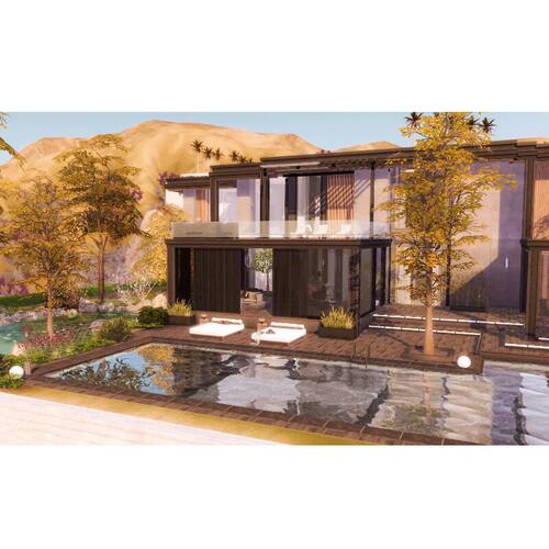 模拟人生4CC房屋mod|太阳谷豪宅|3卧2卫|住宅一套家具|50x40|#176