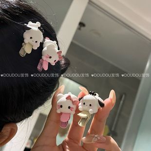 Hellokitty趴趴侧边夹kt猫一字夹刘海夹侧边夹鸭嘴夹定型无痕发夹