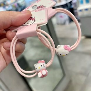 可爱KT发绳ins少女头绳情侣闺蜜手链小皮筋送男友甜美森系发圈