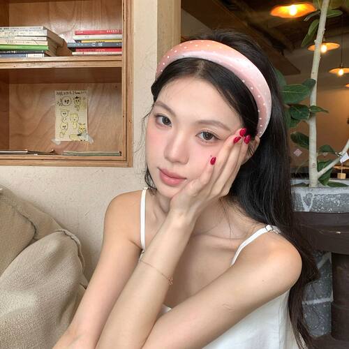 缪系少女!光泽感波点发箍