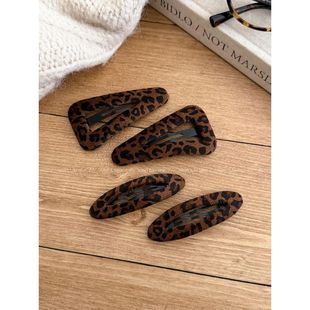 美拉德秋冬豹纹发夹女2025新款 前额碎发刘海夹bb夹侧耳边夹发饰