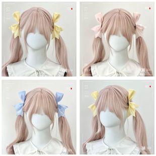 少女可爱对夹Lolita甜美发饰洛丽塔立体双马尾发夹少萝二次元 头饰