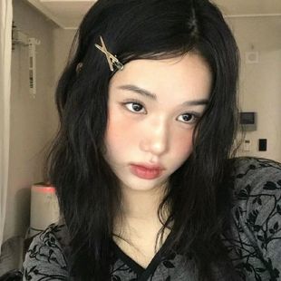 金属交叉韩系高级感发夹简约个性 甜美小众前额侧边碎发鸭嘴夹发饰