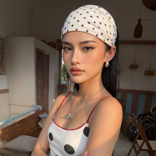 韩版波点宽边发带女时尚