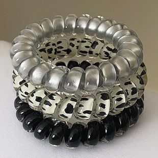 牛乳波点 电话线发圈耐用不易断不伤发头绳2024新 高弹力粗款