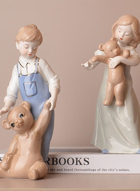 陶瓷娃娃圣诞节结婚生日礼物礼品现代创意可爱简约装设品摆件家居