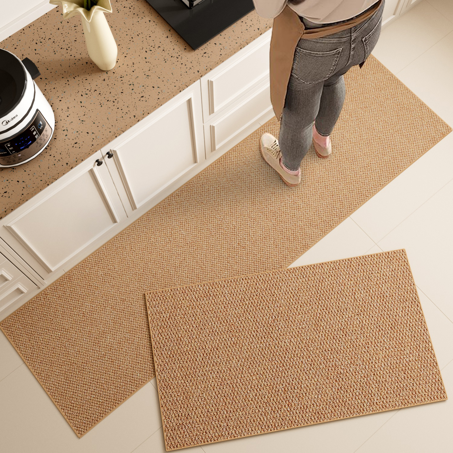 仿剑麻厨房地垫吸水防油好打理