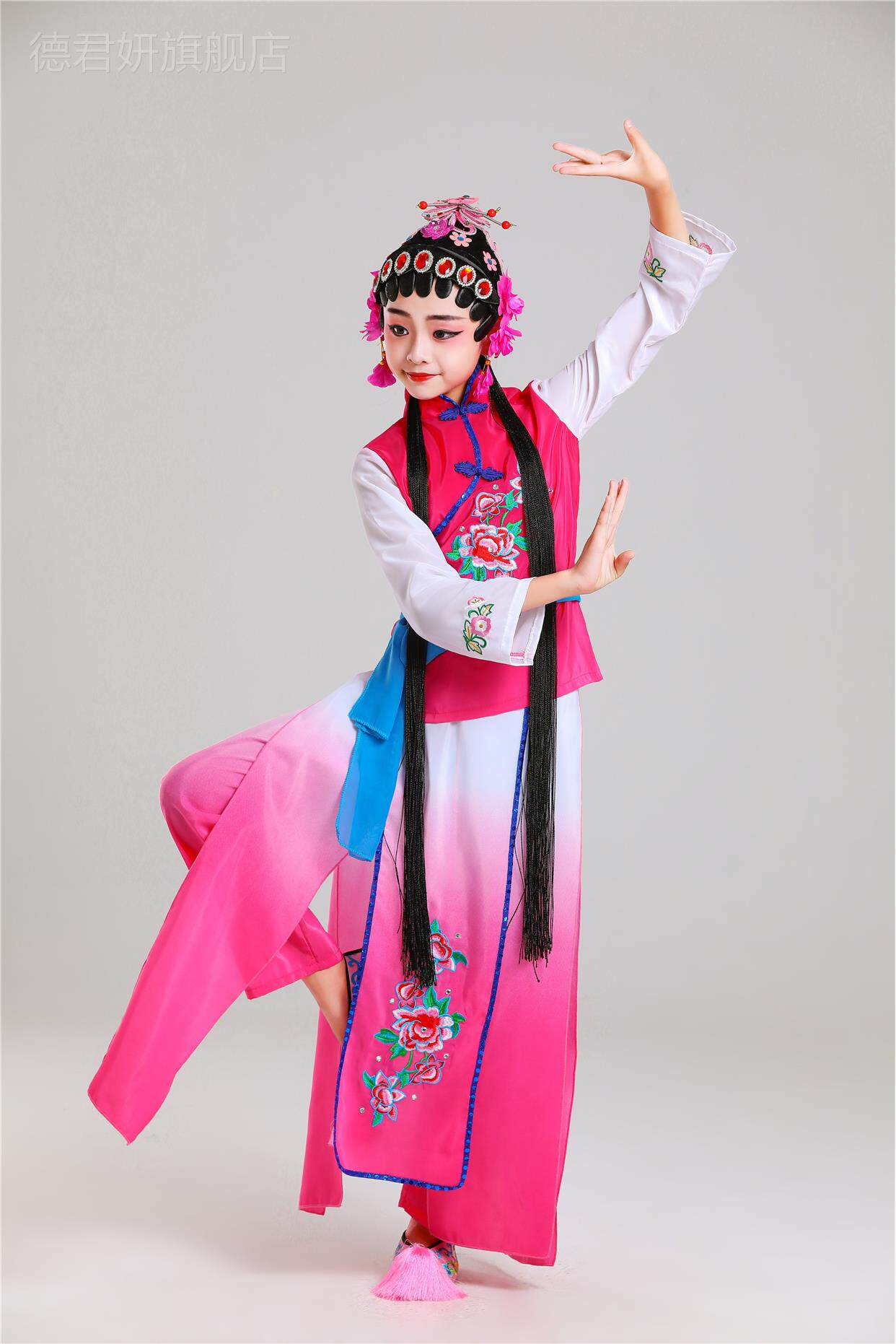 戏曲卿儿朵朵舞蹈演出服装儿童戏服小红娘小花旦俏花旦舞台戏剧服