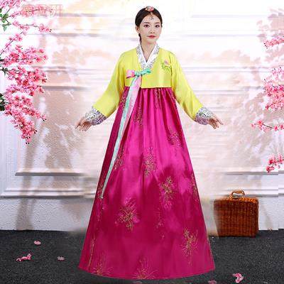 改良韩服女韩国舞蹈服装朝鲜新娘民族表演服古装嫁衣传统婚宴礼服
