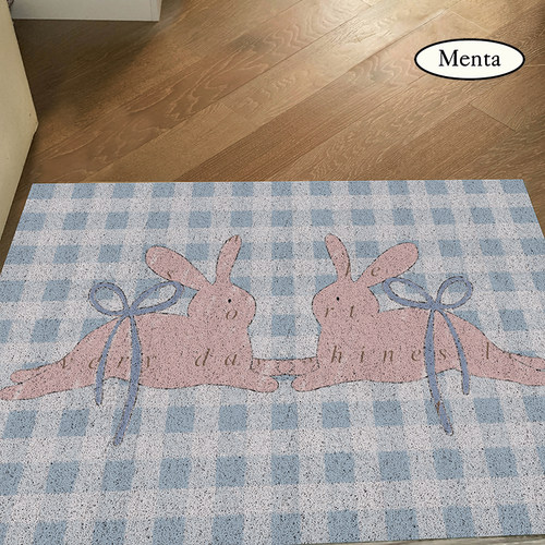 MENTA “兔nice”原创趣味丝圈入户门地垫门厅玄关脚垫地毯耐脏