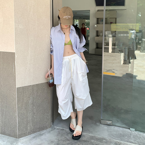 RJVO薄款休闲百搭七分裤女
