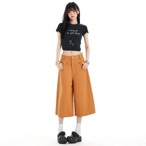 【先加购！3号！服饰节】RJVO七分牛仔裤女夏季立体剪裁宽松中裤
