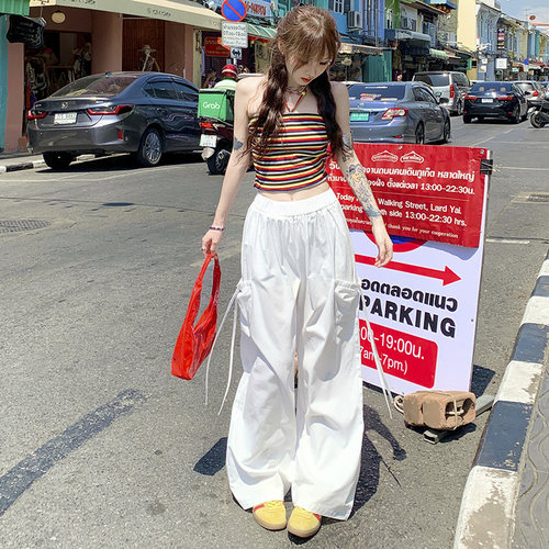 RJVO多巴胺系带阔腿裤女