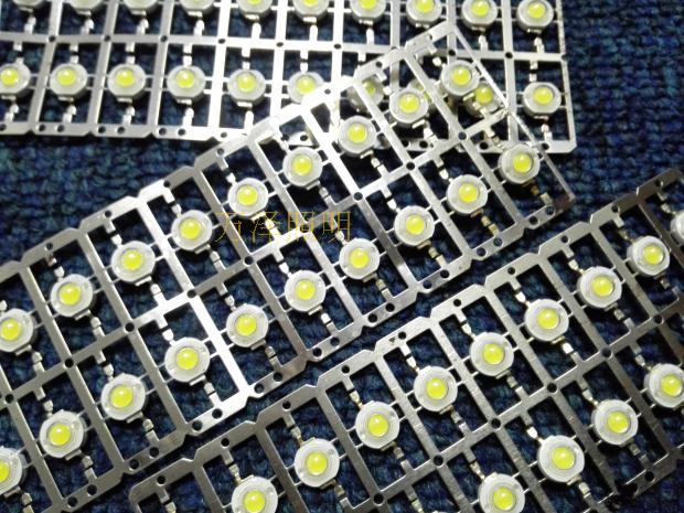 00颗3w大功率高led灯珠进晶亮元普口瑞芯1片白光中白暖白微瑕处理