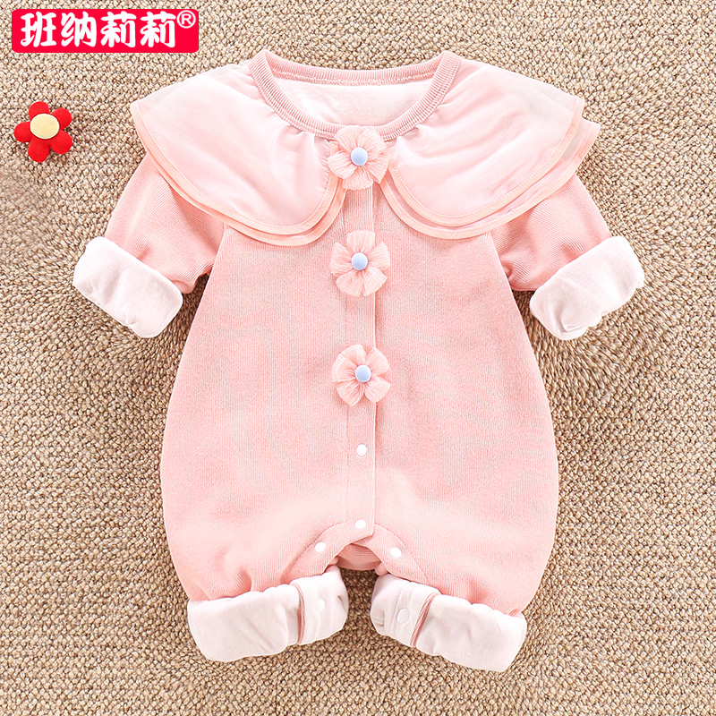 超萌可爱公主哈衣纯棉婴儿衣服