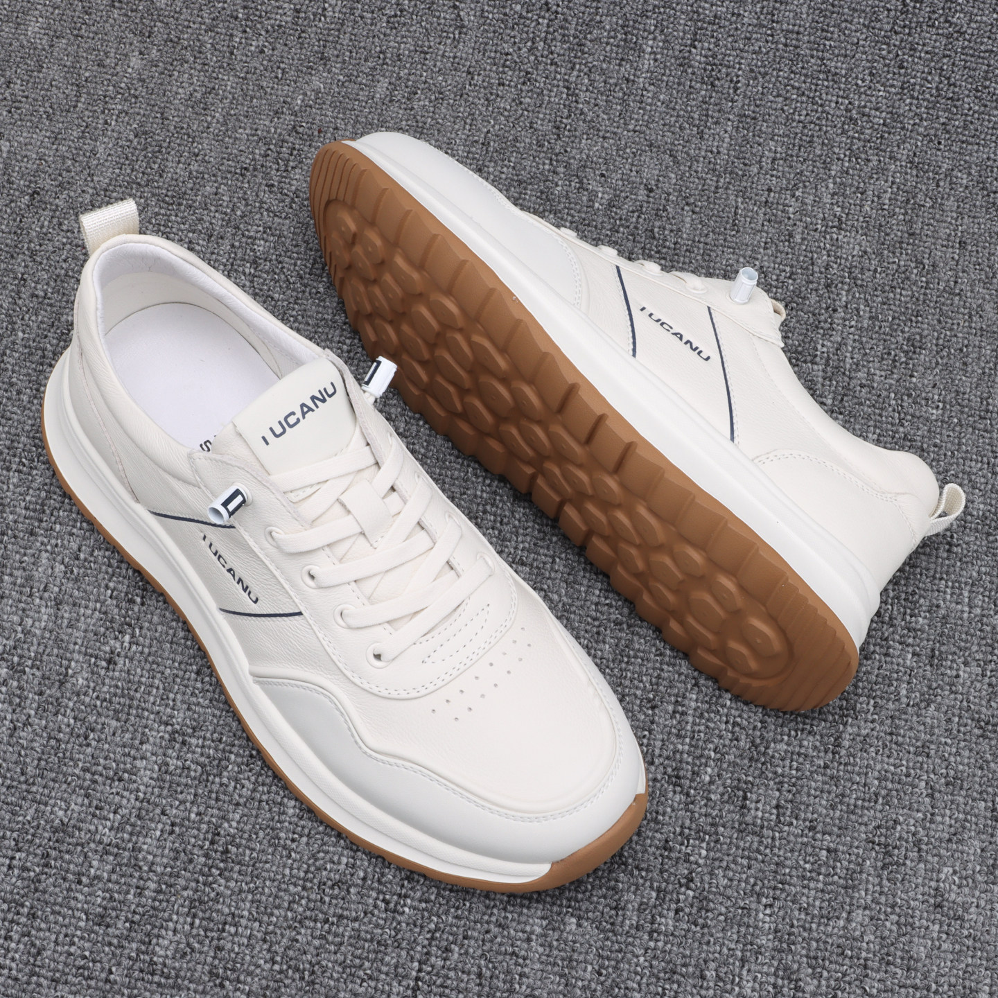 真皮小白鞋男鞋2025新款简约百搭轻便男士运动休闲鞋秋季阿甘鞋潮,流行男鞋,时尚休闲鞋,淘宝优惠券,粉丝福利购,淘宝优惠卷