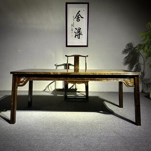 金丝楠木画案阴沉木独板大班台书案小叶桢楠乌木实木仿古书法桌