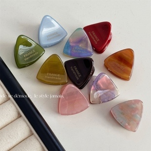 韩版 金标醋酸小三角形可爱百搭公主头迷你小抓夹发夹日常发饰新款