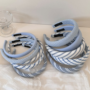 小清新蓝色系发箍新款时尚简约通勤百搭细头箍日常外出压发卡发饰