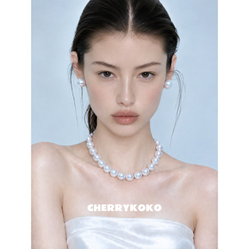 【CHERRYKOKO】澳白光！大点位珍珠！通体纯银施家珍珠耳钉防过敏