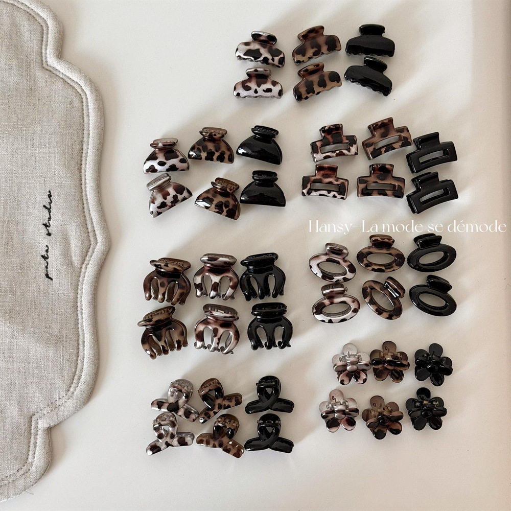 豹纹小号发抓花朵刘海夹韩版发饰发卡组合小夹子碎发夹子发饰头饰