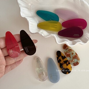 醋酸小水滴发夹刘海夹侧边发卡碎发夹子边夹发饰新BB夹发饰头饰