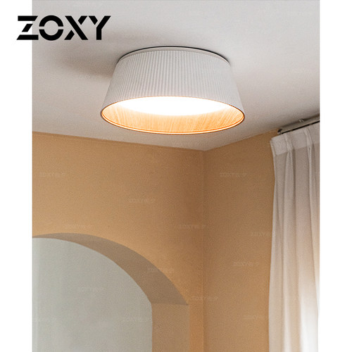 zoxyled侘寂风卧室木纹吸顶灯