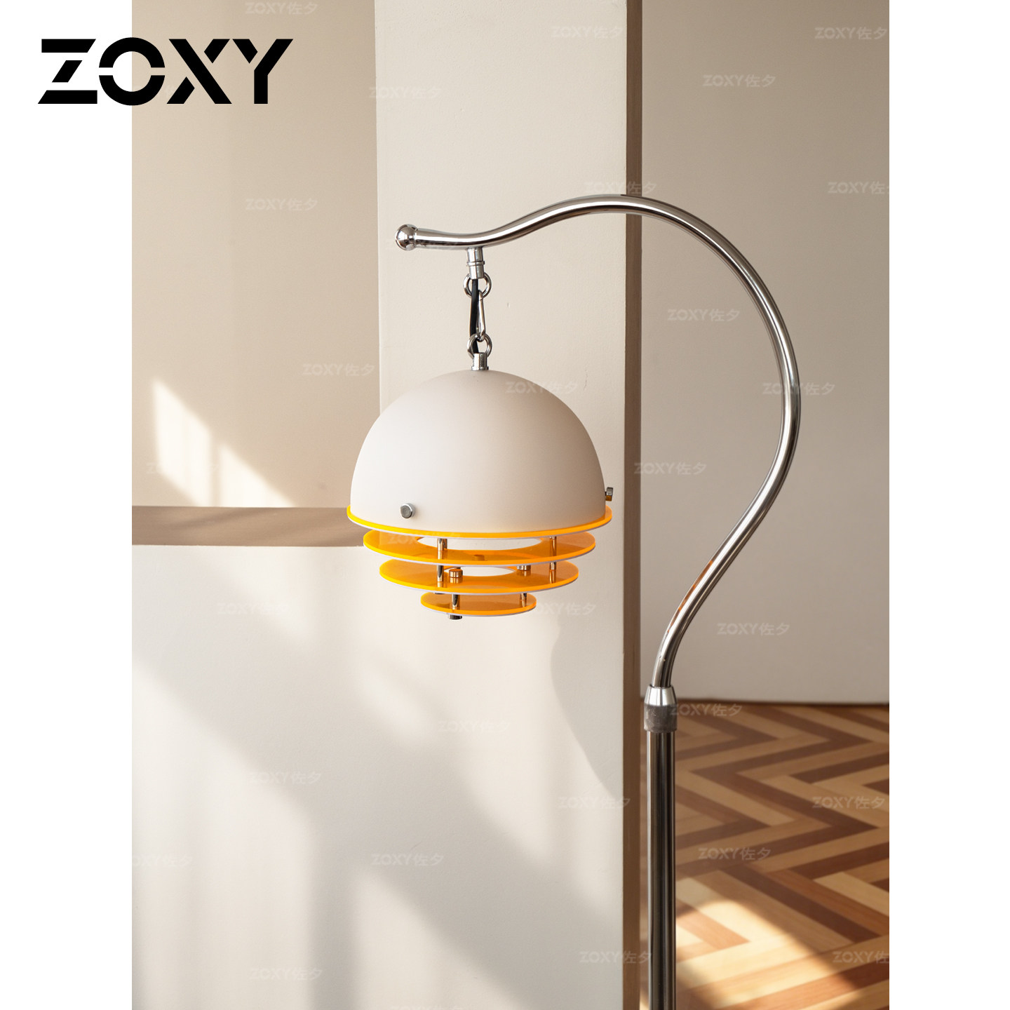 zoxy 中古日落客厅落地灯包豪斯橙色高级氛围感沙发旁大厅装饰灯,家装灯饰光源,装饰落地灯,淘宝优惠券,粉丝福利购,淘宝优惠卷