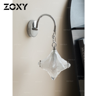 zoxy法式 Deco卧室床头灯复古侘寂风客厅背景灯 中古风星星壁灯Art