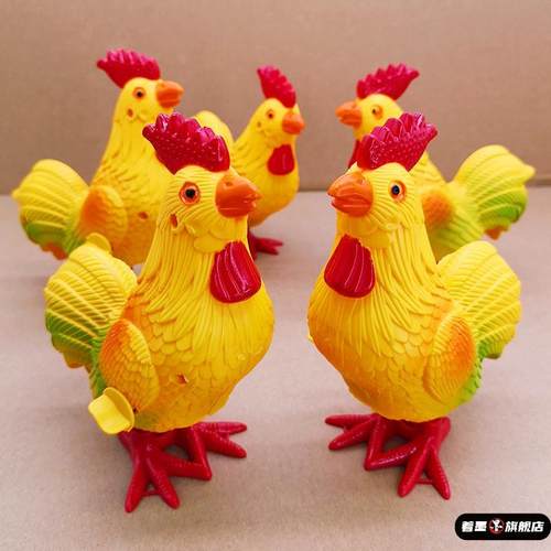 大公鸡上弦发条玩具跳跳仿真动物益智学爬男女孩1-4周岁网红玩具