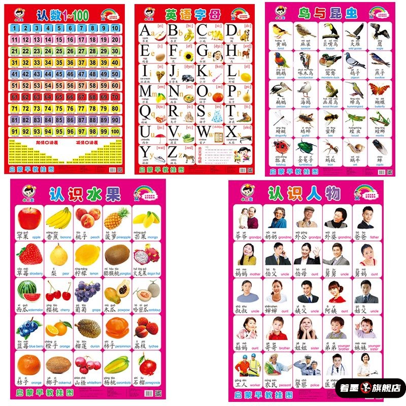 幼儿园一年级生字表儿童墙76869