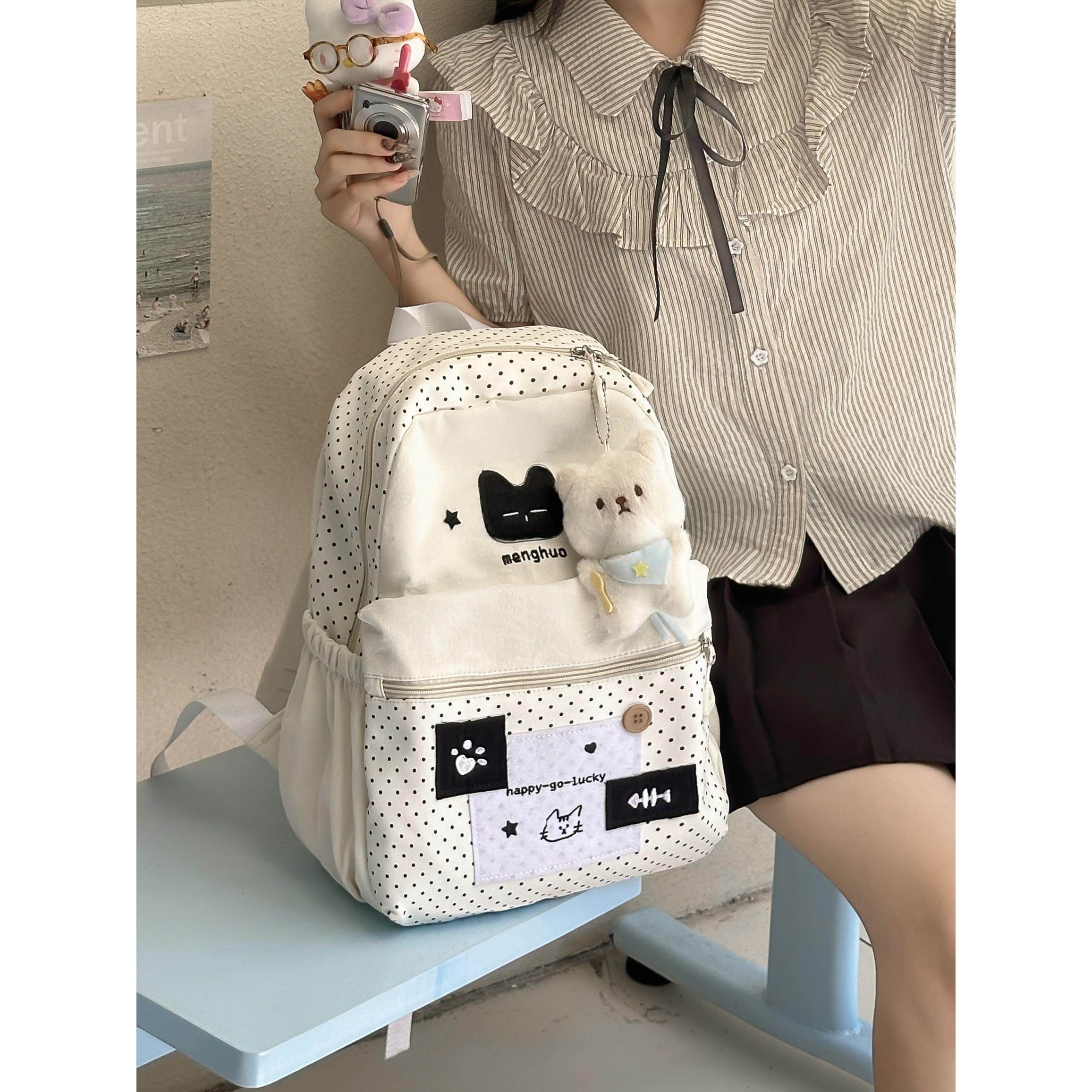 双肩包小型小巧女高颜值可爱轻便背包初中生女生大学生小书包肩包