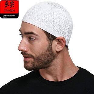 夏季光头帽子回族瓜皮帽针织帽和尚帽回民男士网眼透气帽包头小帽