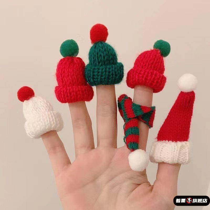 圣诞毛绒手指帽装饰手指围巾迷你圣诞帽子玩偶装饰圣诞新年小礼品,节庆用品/礼品,圣诞礼品,淘宝优惠券,粉丝福利购,淘宝优惠卷