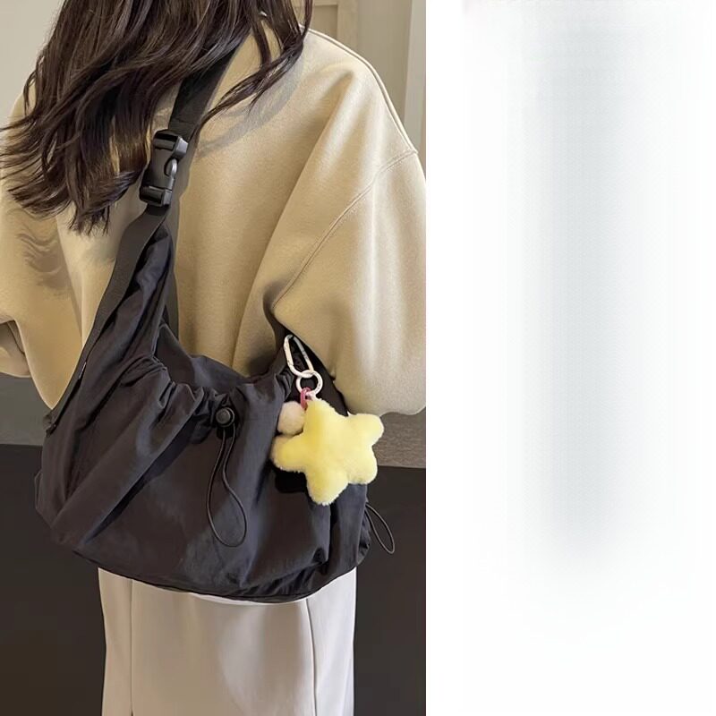 包包女款斜挎包简约百搭休闲尼龙帆布大容量包包新款轻便斜挎背包