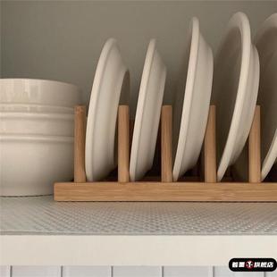 盘子架实木厨房多功能置物架碗架碟子厨房收纳木质沥水架